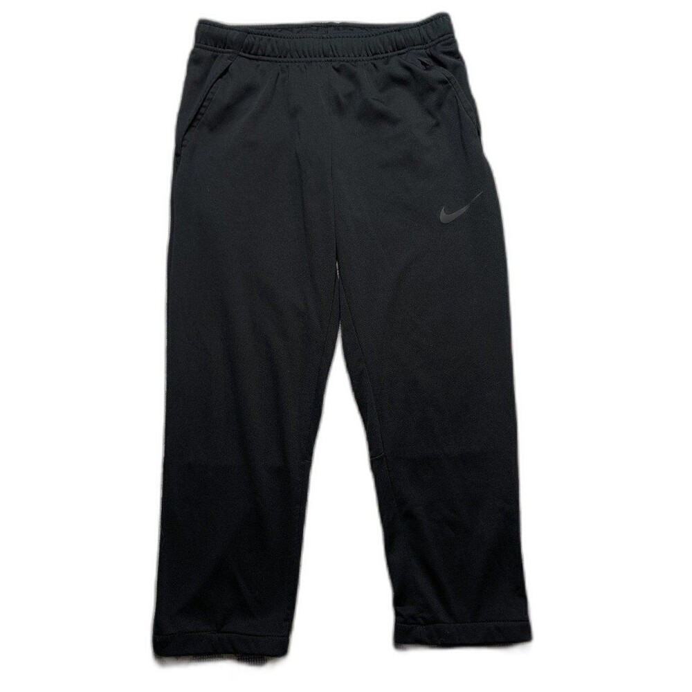 Men's Black Nike Dri-FIT Training Pants Sweatpants Tapered Fit Short Size M